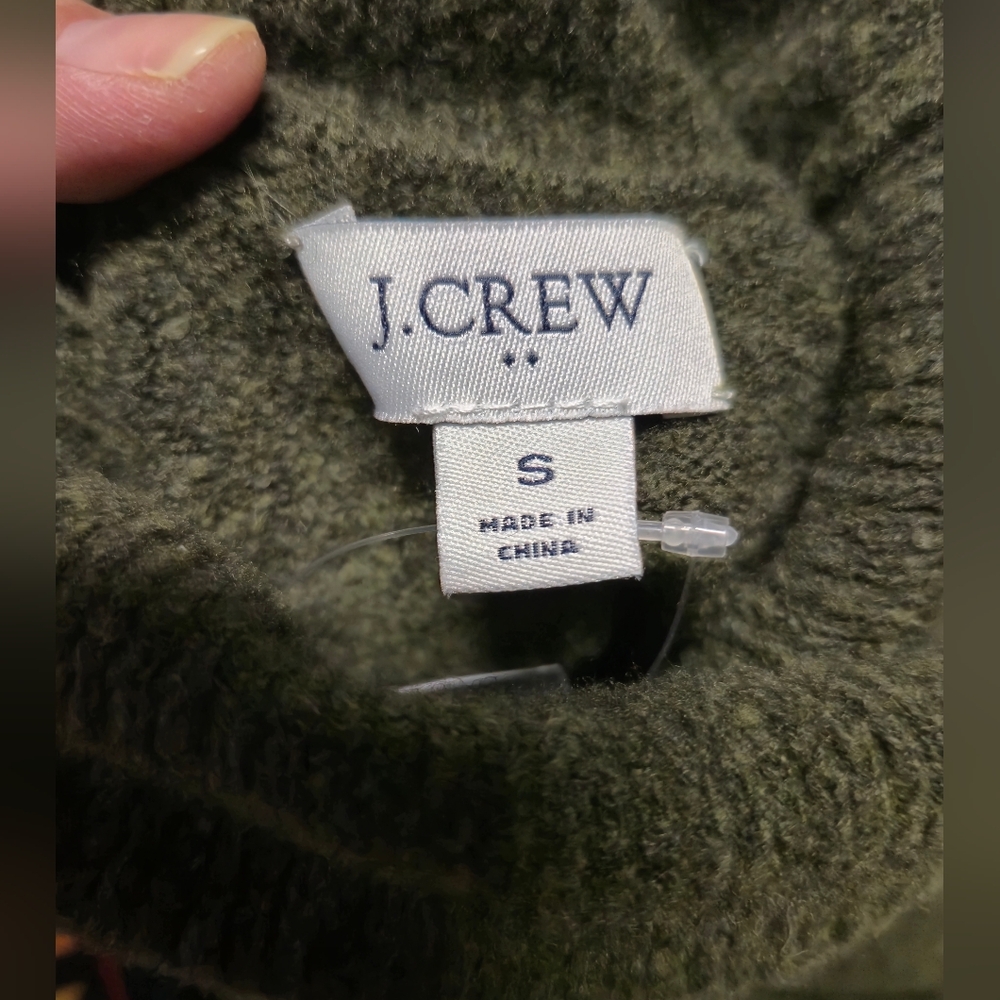 J. Crew Olive Long Sleeve Turtleneck Dress - Picture 5 of 7